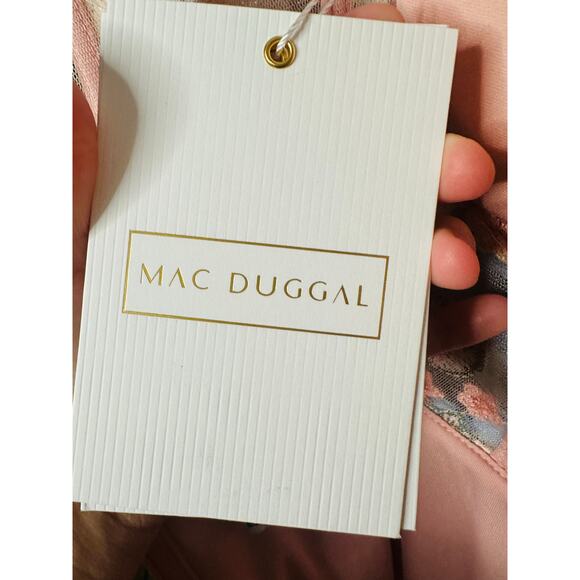 NWT MAC DUGGAL 68531 Pink Embroidered Floral V-Neck Fit Flare Evening Gown 20W - Picture 14 of 16